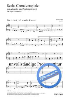 Sechs Choralvorspiele von Klaus Velten 