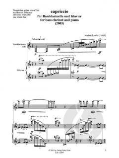 Capriccio von Norbert Laufer für Bassklarinette und Klavier im Alle Noten Shop kaufen