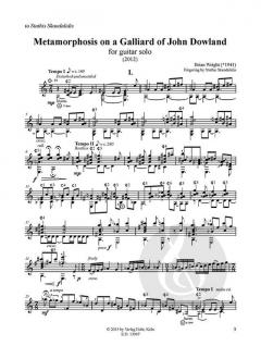 Metamorphosis On A Galliard Of John Dowland von J. B. F. Wright 