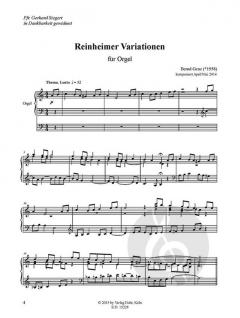Reinheimer Variationen für Orgel von Bernd Genz im Alle Noten Shop kaufen (Partitur)