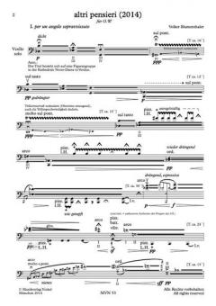 altri pensieri von Volker Blumenthaler für Violoncello solo im Alle Noten Shop kaufen