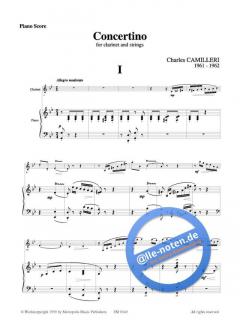 Concertino for Clarinet von Charles Camilleri 