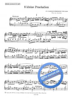 8 kleine Präludien von Johann Georg Albrechtsberger 