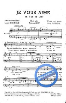 Je vous aime von Sam Coslow 