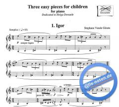 3 Easy Pieces For Children von Stephane Vande Ginste 