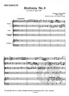 Sinfonia No. 3 f-Moll La morte d'Abel (Antonio Caldara) 