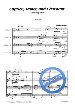 Capriccio, Dance & Chaconne von Hendrik de Regt 