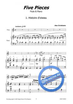 Five Pieces for Flute von Alex Christiaens 