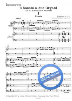 Drei Sonaten für 2 Orgeln (2. Hälfte d. 18. Jh.) von Gaetano Piazza im Alle Noten Shop kaufen