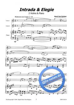 Intrade & Elegie von Karel van Eycken 