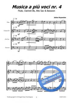 Musica à piu voci 4 von Julien Keymolen für Holzbläser Quartett im Alle Noten Shop kaufen
