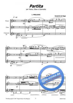 Partita von Hendrik de Regt für Holzbläser Trio im Alle Noten Shop kaufen
