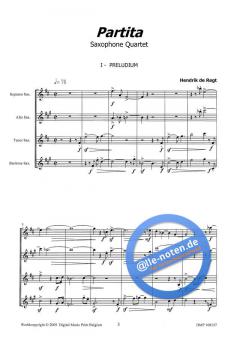 Partita for Sax Quartet von Hendrik de Regt 