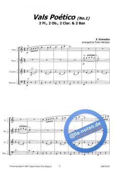 Valse Poetico von Enrique Granados für Holzbläser Oktett im Alle Noten Shop kaufen