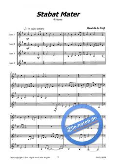Stabat Mater von Hendrik de Regt für Hornquartett