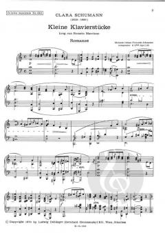 3 kleine Klavierstücke von Clara Schumann im Alle Noten Shop kaufen