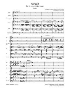 Konzert Nr. 1 D-dur KV 412/514 (386b) von Wolfgang Amadeus Mozart für Horn und Orchester im Alle Noten Shop kaufen (Partitur)