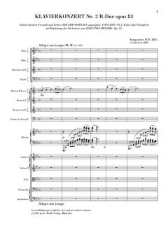 Klavierkonzert Nr. 2 B-dur op. 83 von Johannes Brahms 