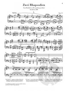 2 Rhapsodien op. 79 von Johannes Brahms 