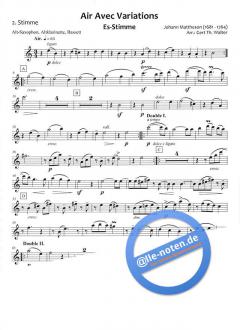 Air Avec Variations von Johann Mattheson (Download) 