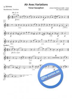 Air Avec Variations von Johann Mattheson (Download) 