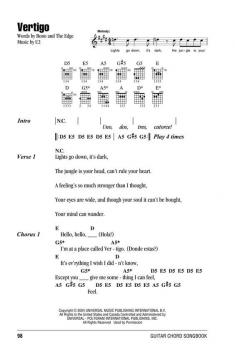 U2 - Guitar Chord Songbook 