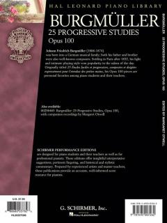 25 Progressive Studies, Opus 100 von Friedrich Burgmüller 