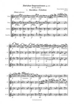 Züricher Impressionen op. 115 von Hans-Günther Allers für 4 Flöten im Alle Noten Shop kaufen