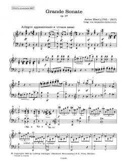 Grande Sonate g-Moll Op. 27 von Anton Eberl 