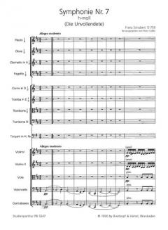 Symphonie Nr. 7 h-moll D 759 von Franz Schubert 