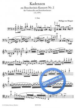 Konzert Nr. 2 von Luigi Boccherini für Violoncello und Streichorchester im Alle Noten Shop kaufen