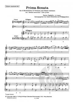 Prima Sonata in C Sonate concertate, Libro primo (Dario Castello) 