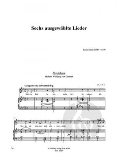 Sechs ausgewählte Lieder von Louis Spohr 