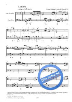 Suite für die Gambe und Generalbass von Johann Gottfried Mente 
