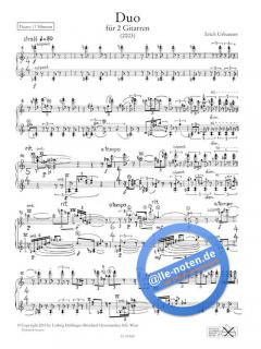 Duo für 2 Gitarren von Erich Urbanner 