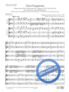 Zwei Fragmente von Wolfgang Amadeus Mozart 