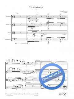 7 Aphorismen von Linus Köhring für Streichquartett (2014) im Alle Noten Shop kaufen (Partitur)