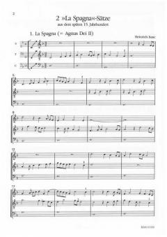 2 La Spagna-Sätze aus dem späten 15. Jahrhundert (Heinrich Isaac) 
