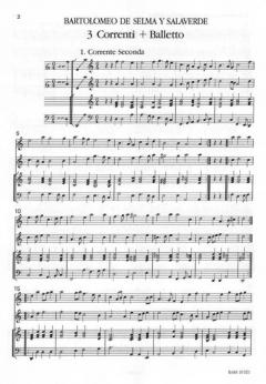 3 Correnti und Balletto (Bartolomeo de Selma y Salaverde) 