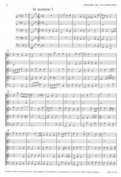 2 In nomine-Sätze (Christopher Tye) 