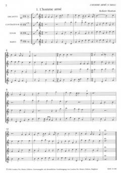 L'homme armé 4 Sätze (Josquin Desprez) 