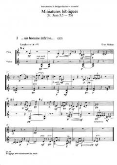 Miniatures bibliques von Ernst Pfiffner für Flöte und Violine im Alle Noten Shop kaufen