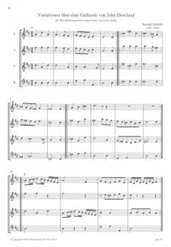 2 Variationen für Blockflöten-Quartett (Samuel Scheidt) 