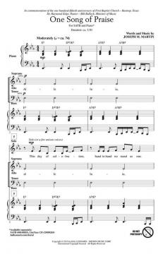 One Song Of Praise (Joseph A. Martin) 