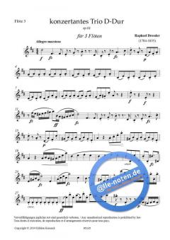 Flötentrio D-Dur op. 64 von Raphael Dressler im Alle Noten Shop kaufen