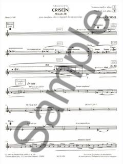 Crise(n) for Alto Saxophone and Electroacoustic Device (Claude Georgel) 