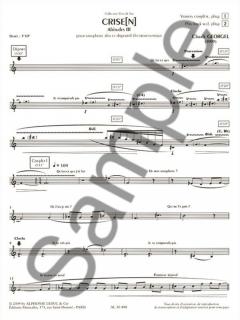 Crise(n) for Alto Saxophone and Electroacoustic Device (Claude Georgel) 
