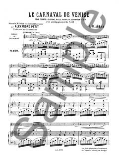 Le Carnaval de Venise, Fantaisie et Variations von Jean Baptiste Arban 
