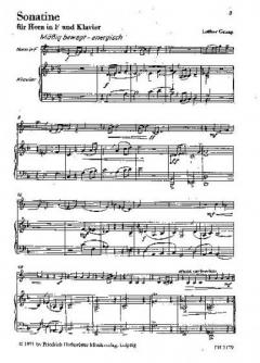 Sonatine von Lothar Graap für Horn in F und Klavier