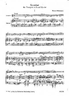 Sonatine von Werner Hübschmann für Trompete in B und Klavier im Alle Noten Shop kaufen